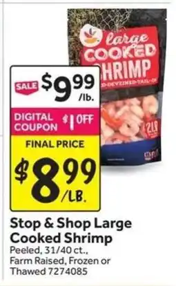 Stop&Shop Stop & Shop Large Cooked Shrimp offer