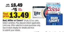 Meijer Bud, Miller or Coors offer