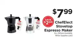 ShopRite ChefElect Stovetop Espresso Maker offer