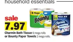 Meijer Charmin Bath Tissue or Bounty Paper Towels offer