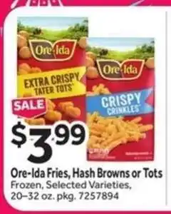Stop&Shop Ore-Ida Fries, Hash Browns or Tots offer