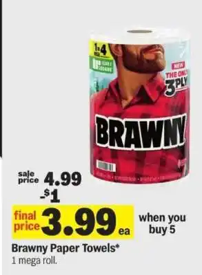 Meijer Brawny Paper Towels offer