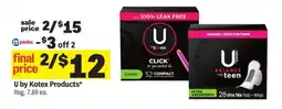 Meijer U by Kotex Products offer