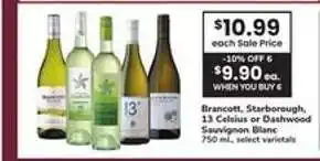 Safeway Brancott, Starborough, 13 Celsius or Dashwood Sauvignon Blanc offer