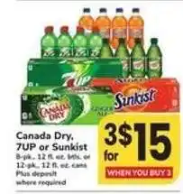Safeway Canada Dry, 7UP or Sunkist offer