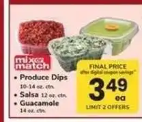 Safeway Produce Dips offer