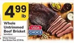 Safeway Whole Untrimmed Beef Brisket offer