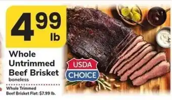 Safeway Whole Untrimmed Beef Brisket offer