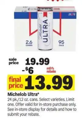 Meijer Michelob Ultra offer
