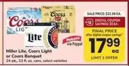 Safeway Miller Lite, Coors Light or Coors Banquet offer