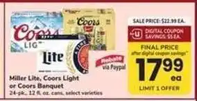 Safeway Miller Lite, Coors Light or Coors Banquet offer