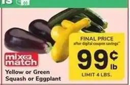 Safeway Yellow or Green Squash or Eggplant offer