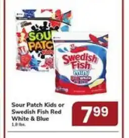 Safeway Sour Patch Kids or Swedish Fish Red White & Blue offer