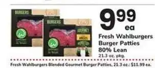 Safeway Fresh Wahlburgers Burger Patties offer