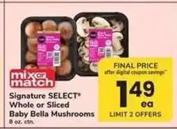 Safeway Signature SELECT Baby Bella Mushrooms offer
