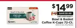 ShopRite Bowl & Basket Coffee K-Cups 72-Ct offer