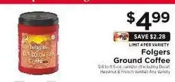 ShopRite Folgers Ground Coffee offer