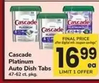 Safeway Cascade Platinum Auto Dish Tabs offer