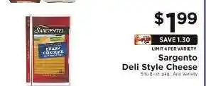 ShopRite Sargento Deli Style Cheese offer