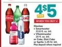 Safeway Glacéau Smartwater, Vitaminwater, Coke, Diet Coke, Sprite offer