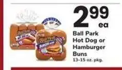 Safeway Ball Park Hot Dog or Hamburger Buns offer