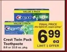 Safeway Crest Twin Pack Toothpaste offer
