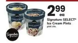 Safeway Signature SELECT Ice Cream Pints offer