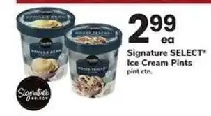 Safeway Signature SELECT Ice Cream Pints offer