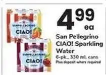 Safeway San Pellegrino Ciao sparkling water offer