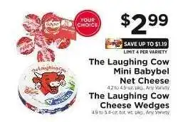ShopRite The Laughing Cow Mini Babybel Net Cheese / The Laughing Cow Cheese Wedges offer