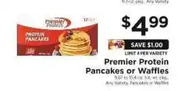 ShopRite Premier Protein Pancakes or Waffles offer