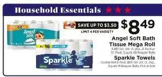ShopRite Angel Soft Bath Tissue Mega Roll offer