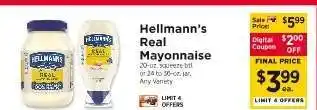 ShopRite Hellmann's Real Mayonnaise offer