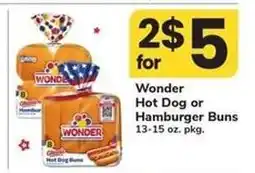 Safeway Wonder Hot Dog or Hamburger Buns offer