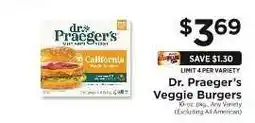 ShopRite Dr. Praeger's Veggie Burgers offer