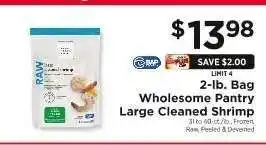 ShopRite Wholesome Pantry Large Cleaned Shrimp offer