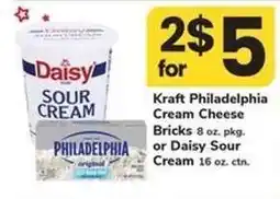 Safeway Kraft Philadelphia Cream Cheese Bricks or Daisy Sour Cream offer