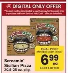 Safeway Screamin' Sicilian Pizza offer