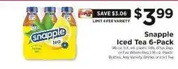 ShopRite Snapple Iced Tea 6-Pack offer
