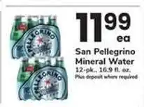 Safeway San Pellegrino Mineral Water offer
