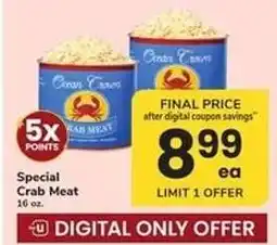 Safeway Special Crab Meat offer