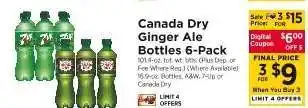 ShopRite Canada Dry Ginger Ale Bottles 6-Pack offer