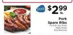 ShopRite Pork Spare Ribs offer