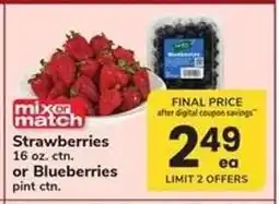 Safeway Strawberries or Blueberries offer