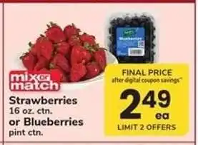 Safeway Strawberries or Blueberries offer