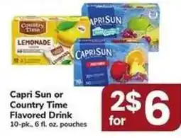 Safeway Capri Sun or Country Time Flavored Drink offer
