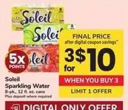 Safeway Soleil Sparkling Water offer