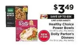 ShopRite Healthy Choice Power Bowls / Dolly Parton's Dinners offer