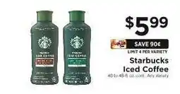 ShopRite Starbucks Iced Coffee offer