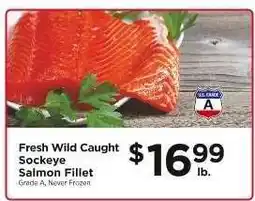 ShopRite Fresh Wild Caught Sockeye Salmon Fillet offer